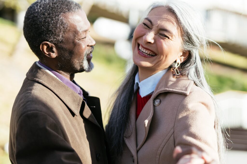 happy older couple who benefitted from medical weight loss